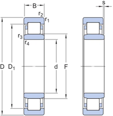 NU 312 ECP Cylindrical Roller BearingsN drawing NU 312 ECP Cylindrical Roller BearingsN drawing